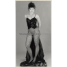 Artistic Erotic Study: Semi Nude Female In Fishnet Pantyhose*1 (Vintage XL Photo France 30 x 16 CM 1980s)