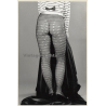 Artistic Erotic Study: Semi Nude Female In Fishnet Pantyhose*2 (Vintage XL Photo France 30 x 20 CM 1980s)