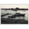 40597 Benrath / Germany: View Over The Rhine / Rhein / Ferry (Vintage Photo 1964)
