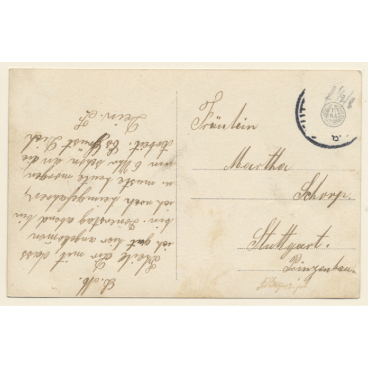 Little Girl In Traditional Costume /  Kitsch (Vintage RPPC 1910s)