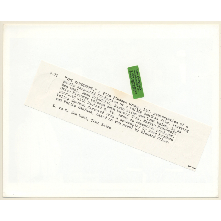 Ken Wahl & Toni Kalem: The Wanderers / Movie Still (Vintage Photo 1979)