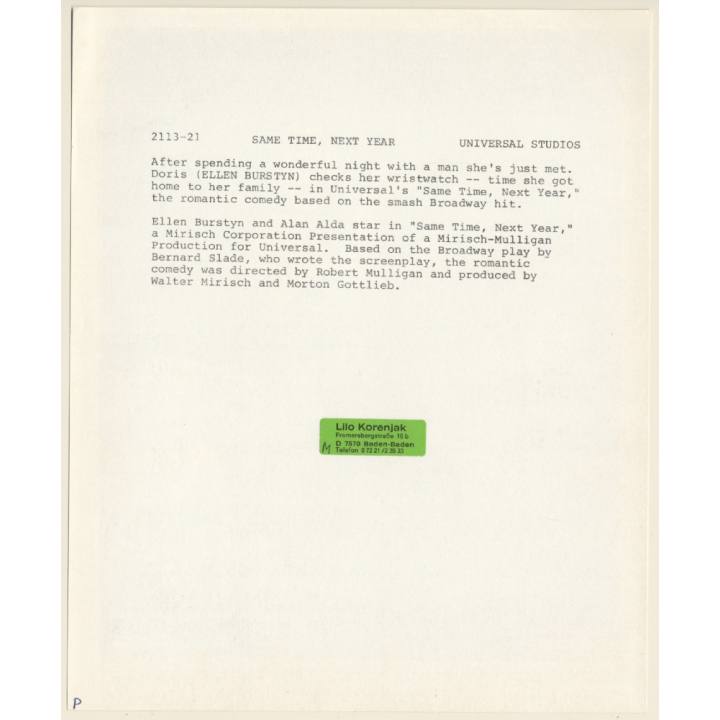 Bo Derek: Bolero / Movie Still (Vintage Photo 1984)