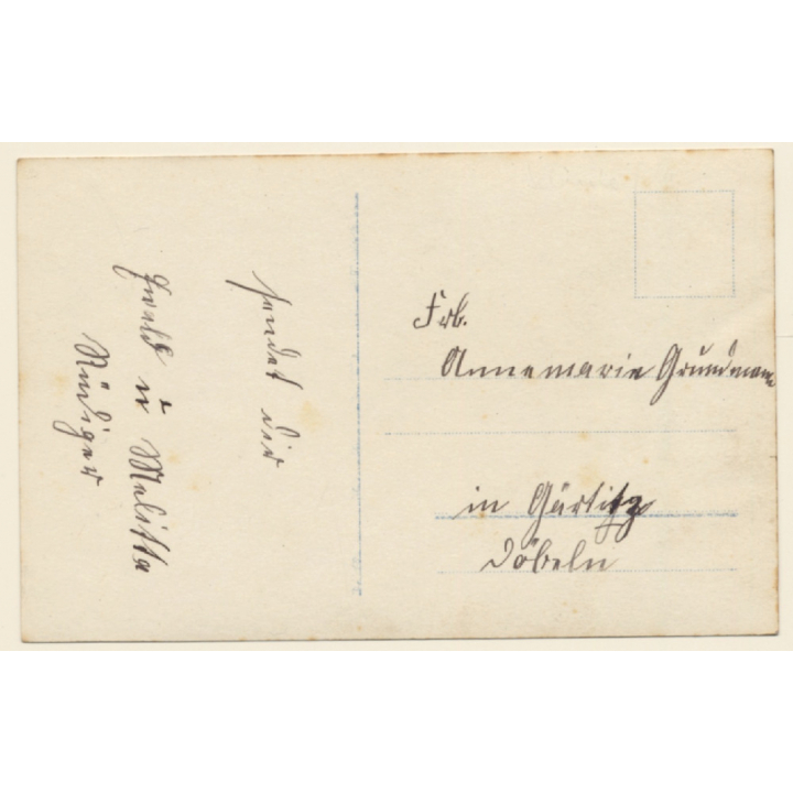 Little Girl With School Cone & Tornister *2 / Schultüte (Vintage RPPC ~1910s/1920s)