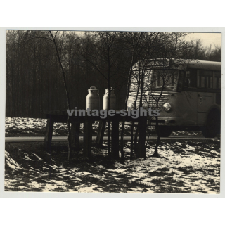 Mercedes Ikarus 601 ?? In Full Motion / Wisoveg ?? Oldtimer Bus (Vintage Photo 1964)