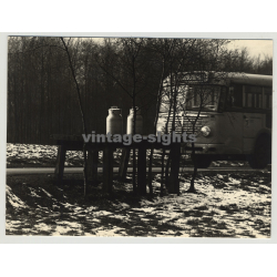 Mercedes Ikarus 601 ?? In Full Motion / Wisoveg ?? Oldtimer Bus (Vintage Photo 1964)