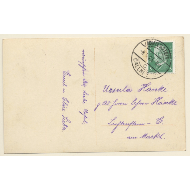 Little Girl With School Cone & Tornister *3 / Schultüte (Vintage RPPC 1923)