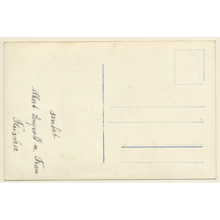 Little Girl With Schoolbooks & Tornister / Schultasche (Vintage RPPC ~1910s/1920s)