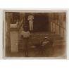 African Girl Besides Pram W. Child Of Kolonialherr (Vintage Photo 1920s/1930s)