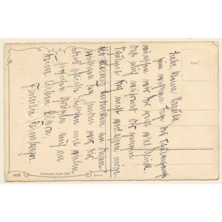 Little Girl With School Cone & Tornister *7 / Schultasche (Vintage PC ~1920s/1930s)