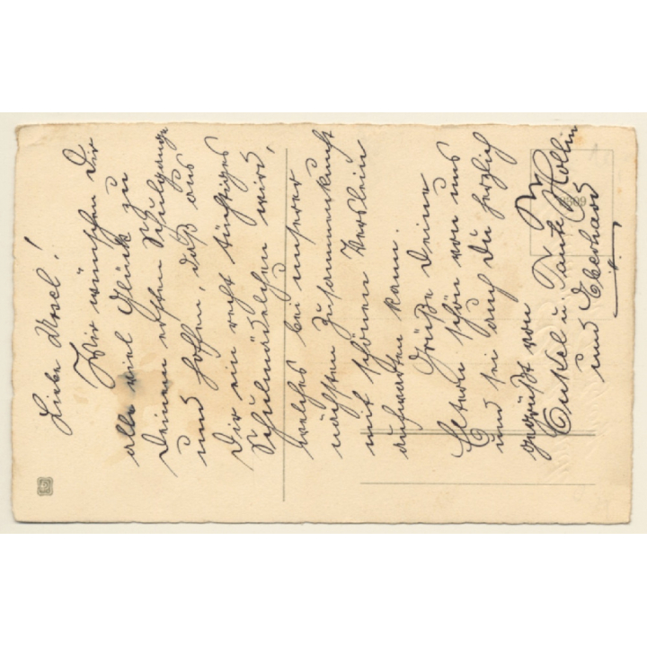 Little Girl With School Cone & Tornister *10 / Schultasche (Vintage PC ~1920s/1930s)