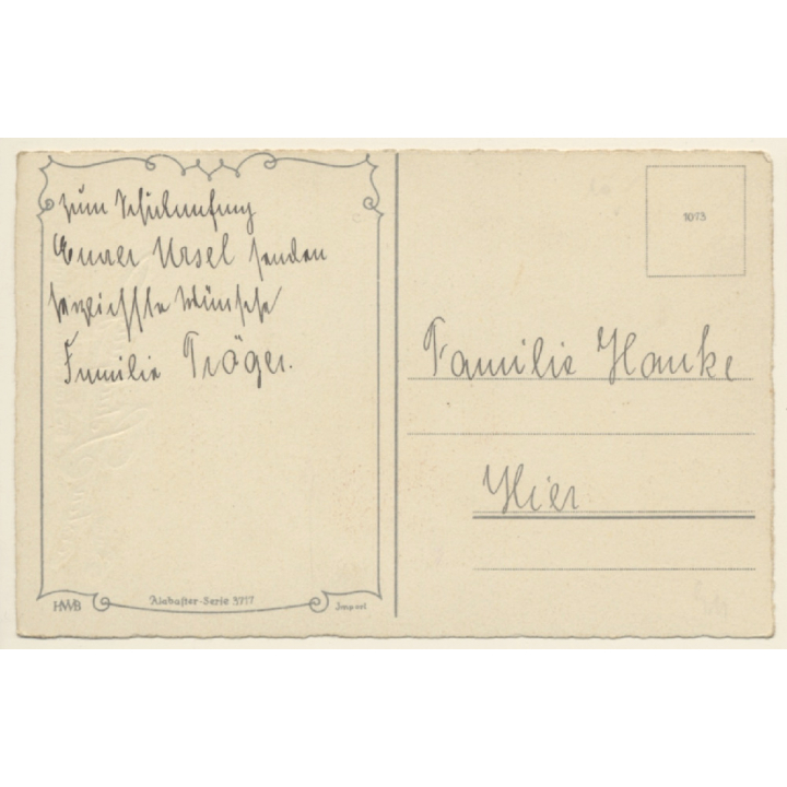 Little Girl With School Cone & Tornister (Vintage PC ~1920s/1930s)