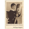 Elegant Little Girl With School Cone & Tornister (Vintage PC ~1920s/1930s)