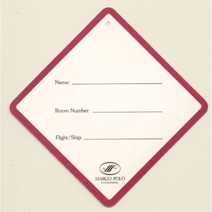 China: The Hongkong Hotel (Vintage Hotel Luggage Tag)