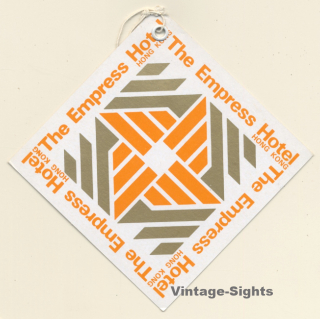 Hongkong / China: The Empress Hotel (Vintage Hotel Luggage Tag)