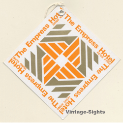 Hongkong / China: The Empress Hotel (Vintage Hotel Luggage Tag)