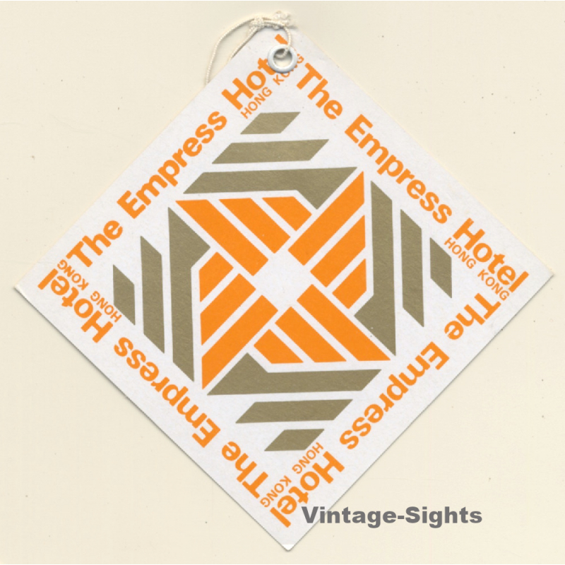 Hongkong / China: The Empress Hotel (Vintage Hotel Luggage Tag)