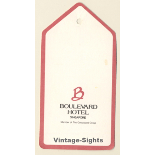 Singapore: Boulevard Hotel (Vintage Hotel Luggage Tag)