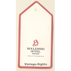Singapore: Boulevard Hotel (Vintage Hotel Luggage Tag)