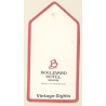 Singapore: Boulevard Hotel (Vintage Hotel Luggage Tag)