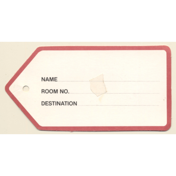 Singapore: Boulevard Hotel (Vintage Hotel Luggage Tag)
