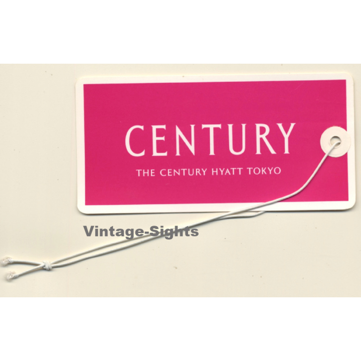 Tokyo / Japan: The Century Hyatt (Vintage Hotel Luggage Tag)