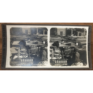 Marchand De Pouple - Napoli / Italy (Vintage Stereo Photo)