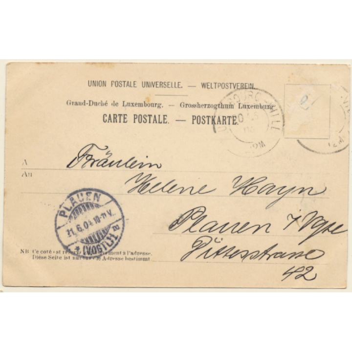 Luxembourg: Faubourg De Clause / Pont Du Chemin De Fer (Vintage PC 1904)