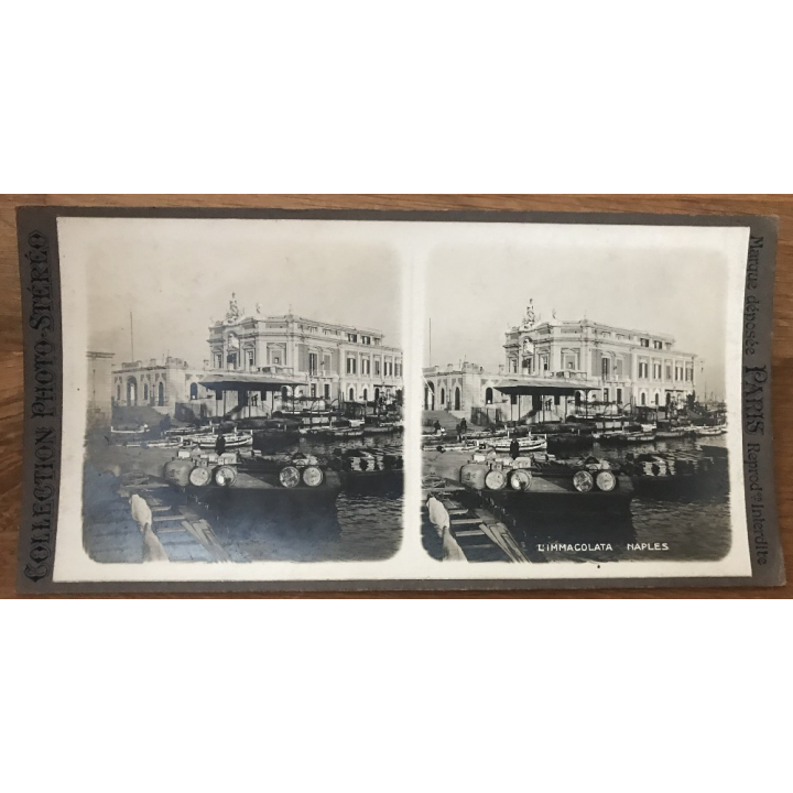 L'Immacolata - Naples / Italy (Vintage Stereo Photo)