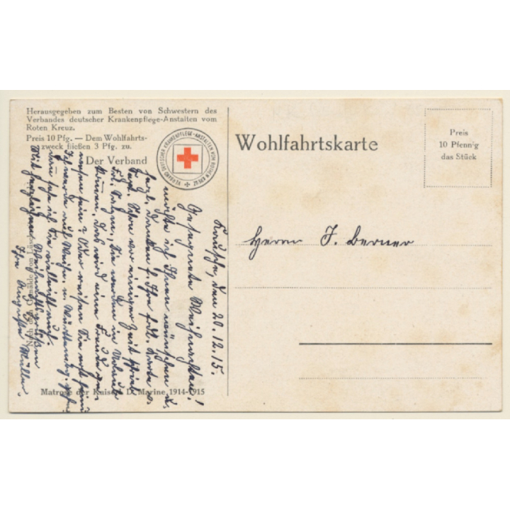 Lüschwitz-Koreffski: Matrose Der Kaiserl. D. Marine / Uniform - Red Cross (Vintage PC 1915)