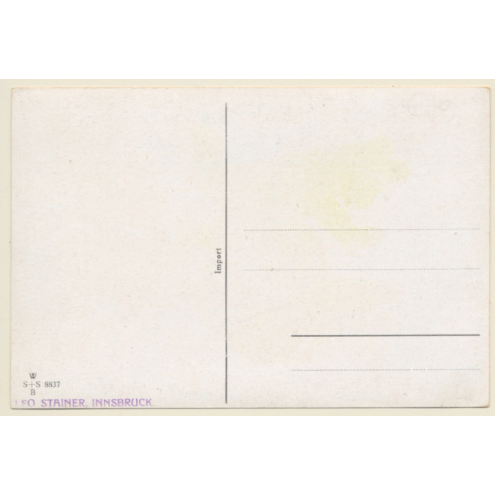 Teddy Bear & Flaming Heart / Dein Ist Mein Herz (Vintage PC)