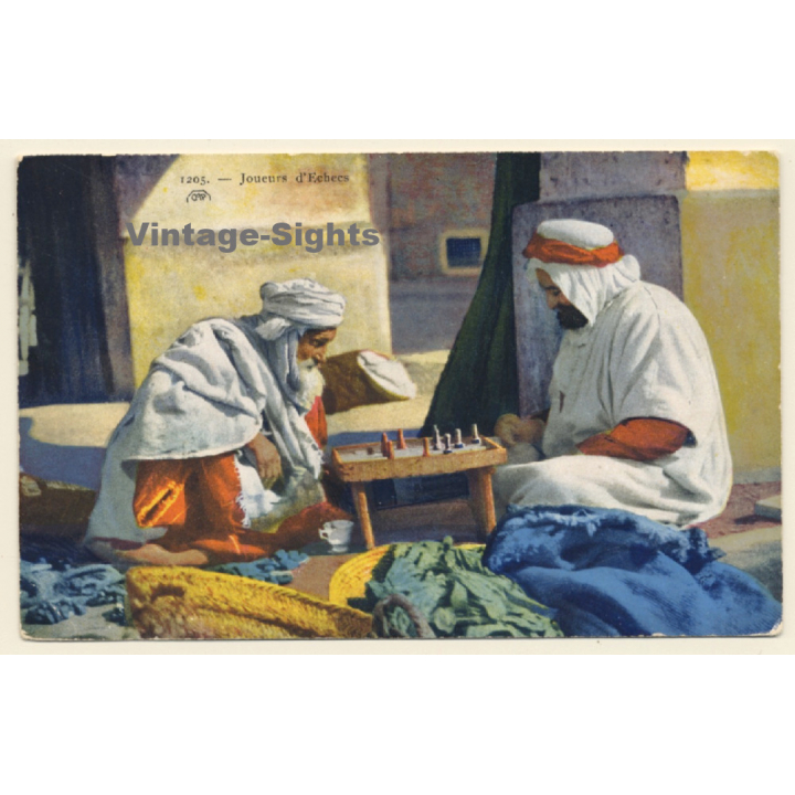 Maghreb: Joueurs d'Echecs / Chess - Schach (Vintage PC ~1920s)