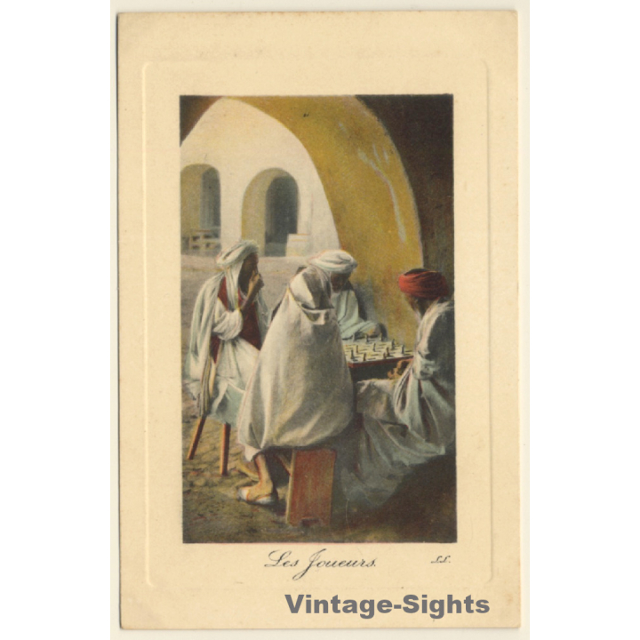 Maghreb: Les Joueurs / Chess - Schach - Art Deco (Vintage PC ~1910s)
