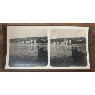 View Towards The Pausilipe - Naples / Italy (Vintage Stereo Photo)