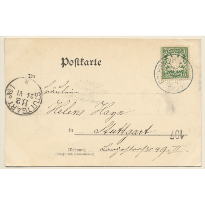 Rothenburg o.T. / Germany: Kobollzellerthor (Vintage PC 1905)