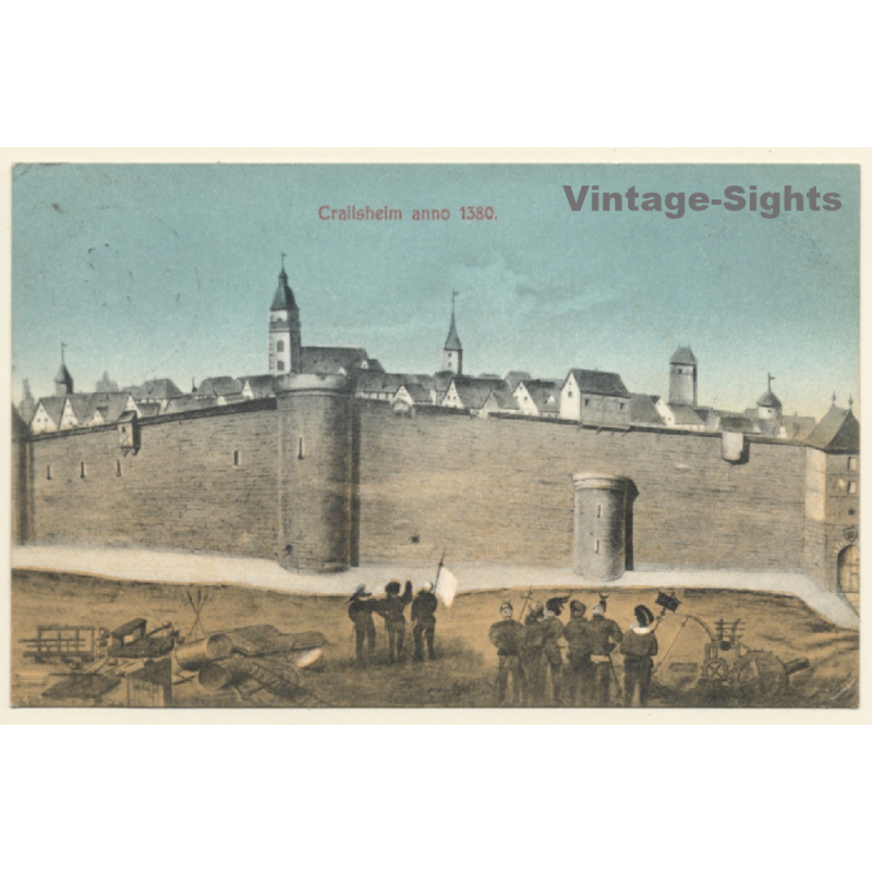 Crailsheim / Germany: Siege Of The City 1380 (Vintage PC 1906)