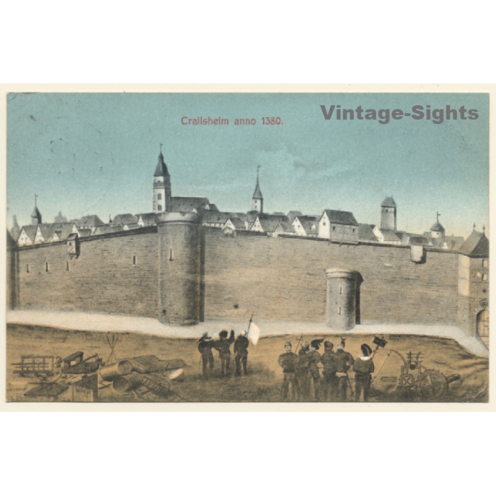 Crailsheim / Germany: Siege Of The City 1380 (Vintage PC 1906)