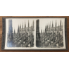 The Cathedral, General View Of Bell-Turrets - Milan / Italy (Vintage Stereo Photo)
