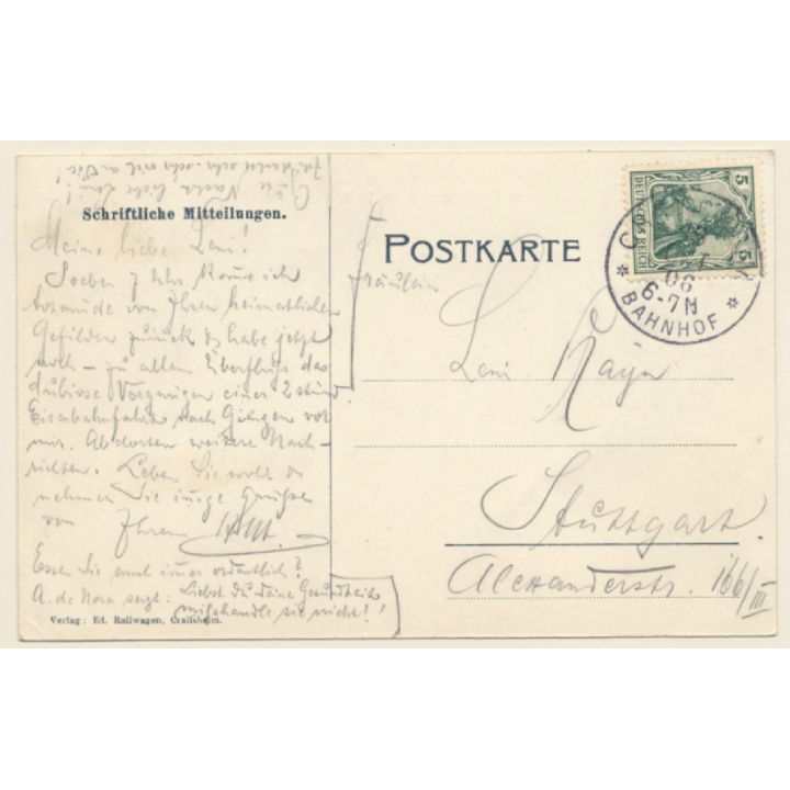 Crailsheim / Germany: Siege Of The City 1380 (Vintage PC 1906)