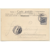 Elegant Blonde Female In Fancy Dress (Vintage Glitter PC 1900)