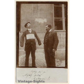 Je Ne Veux Ni Pain Ni Argent / Humor (Vintage RPPC 1910s/1920s)
