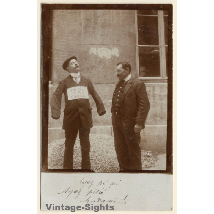 Je Ne Veux Ni Pain Ni Argent / Humor (Vintage RPPC 1910s/1920s)