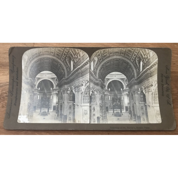 The Royal Castle - Milan / Italy (Vintage Stereo Photo)