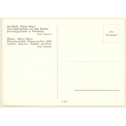Architekt Albert Speer: Zeppelinfeld Reichsparteigelände Nürnberg (Vintage RPPC)