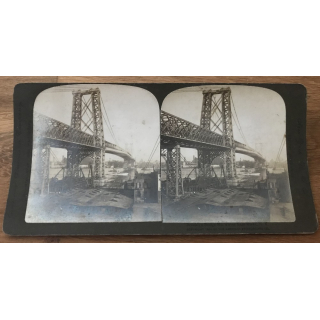 Brooklyn Bridge No.2 Over East River, N.Y. (Vintage American Stereophonic Company Photo 1904)