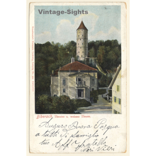 Biberach a. Riss / Germany: Theater U. Weisser Turm (Vintage PC 1905)