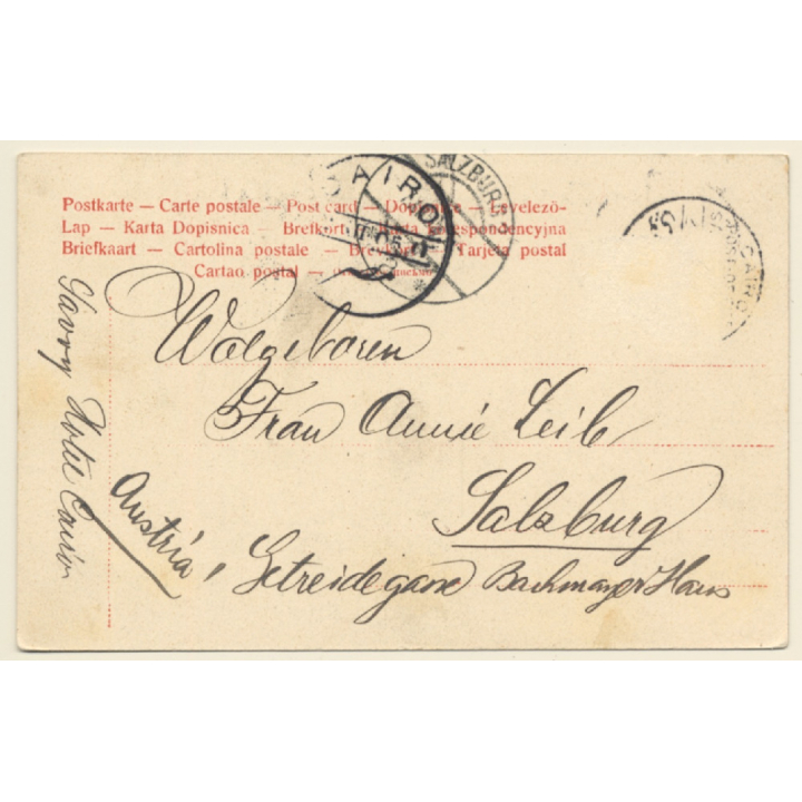 Cairo / Egypt: Selling Oranges & Water / Ethnic (Vintage PC 1905)