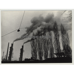 46244 Bottrop / Germany: Smog Over Power Plant / Ruhrpott (Vintage Photo 1970s)
