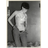 Erotic Study: Elegant Tall Nude With Bob Undressing*4 (Vintage Photo 18 x 13 CM GDR ~1970s)