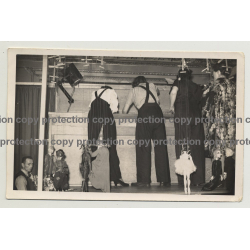 Backstage String Puppet Theatre 2 / Czech Institute - London 1942 (Vintage Photo B/W)