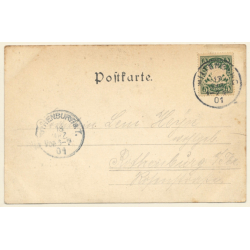 Miltenberg am Main: Blick Vom Gasthaus Zur Rose (Vintage PC 1901)